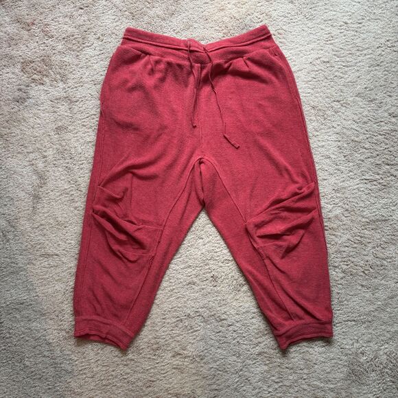 Free People Intimately Day Off Jogger Racer Red Women's Size L - Picture 2 of 6